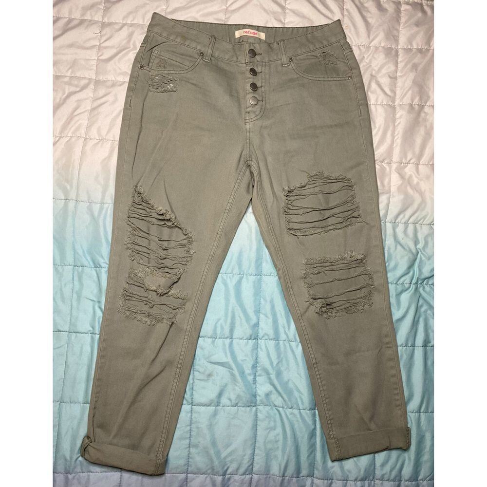 Refuge high waisted cuffed capris jeans size 6